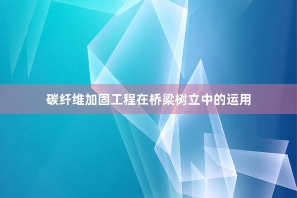 碳纤维加固工程在桥梁树立中的运用